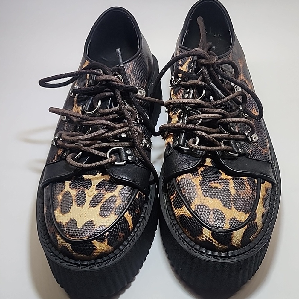 Killstar Leopard Creepers Platform Shoes Goth Punk Alt